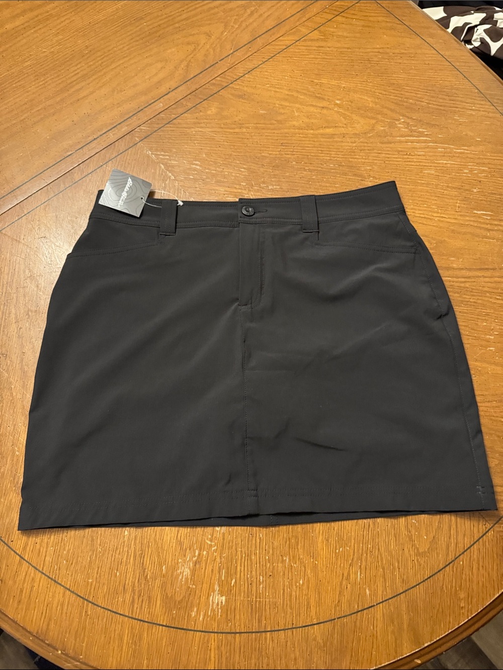Eddie Bauer Adventure 2.0 Skort Shorts  Skirt sz 10 Women's Black 4 pockets NWT